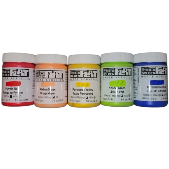 Lot of 15 Golden SoFlat Matte Acrylic 2 oz Paint Jars NEW - Picture 3 of 4